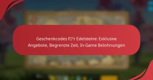 Geschenkcodes für Edelsteine: Exklusive Angebote, Begrenzte Zeit, In-Game Belohnungen