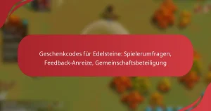 Geschenkcodes für Edelsteine: Spielerumfragen, Feedback-Anreize, Gemeinschaftsbeteiligung