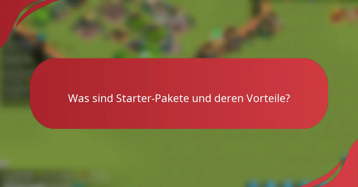 Was sind Starter-Pakete und deren Vorteile?